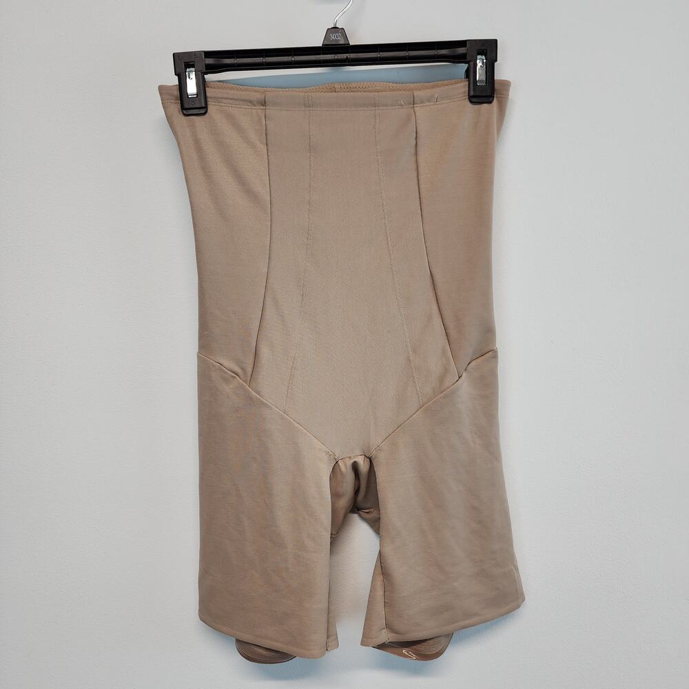 Miraclesuit High Waist Slimmer Thigh Shapewear Size XL Tan Tummy Control Shaping